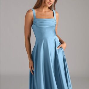 Azazie Shaude Steel Blue A8